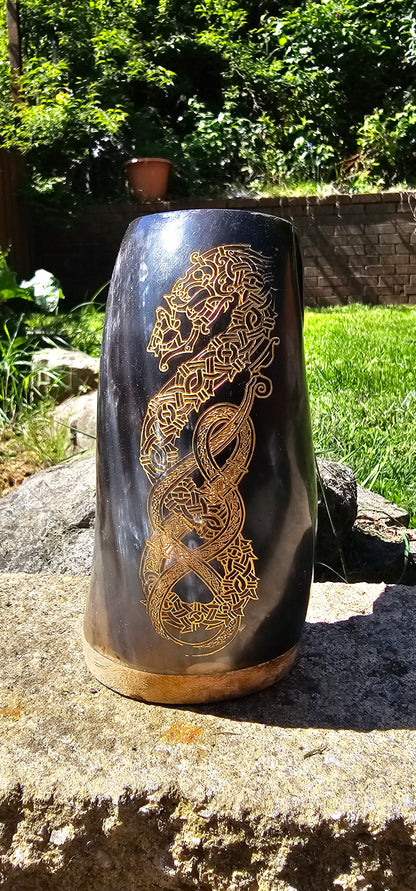 Thor Vs Jormungandr - Horn Mug