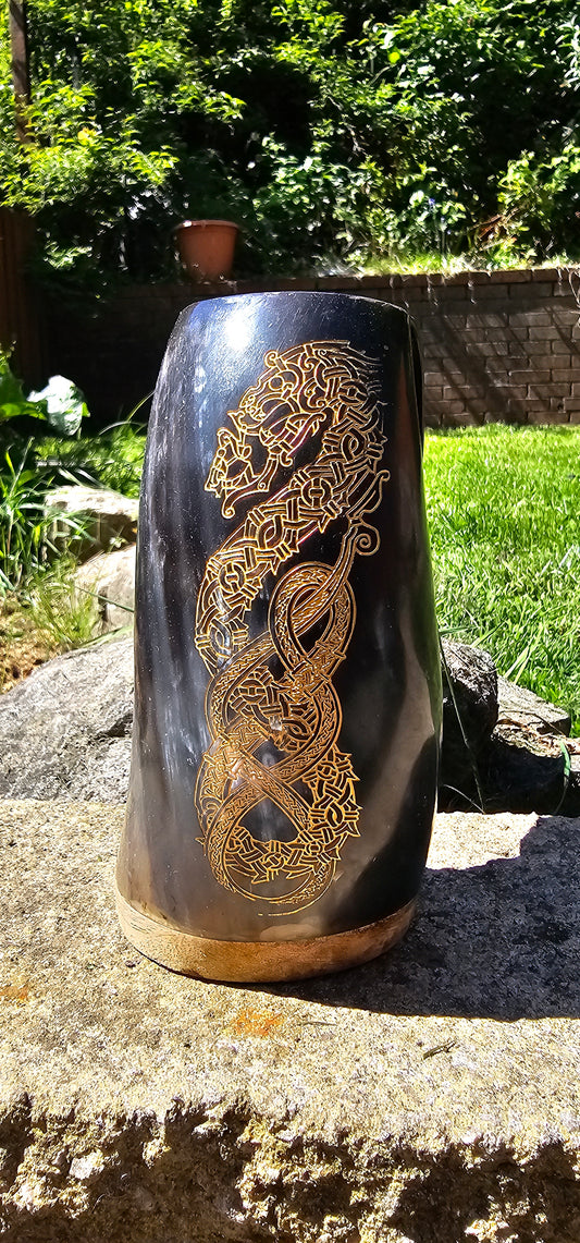 Thor Vs Jormungandr - Horn Mug