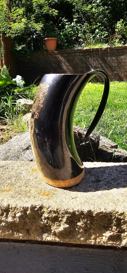 Thor Vs Jormungandr - Horn Mug