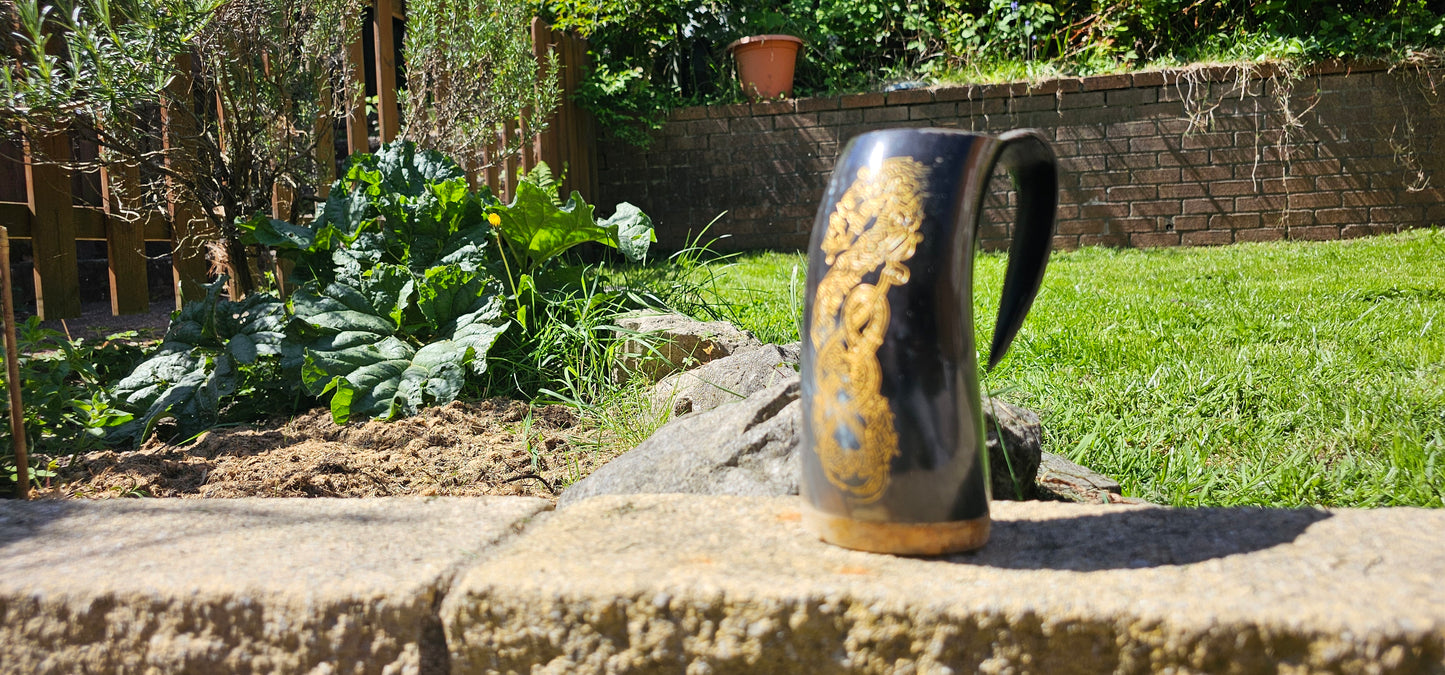 Thor Vs Jormungandr - Horn Mug