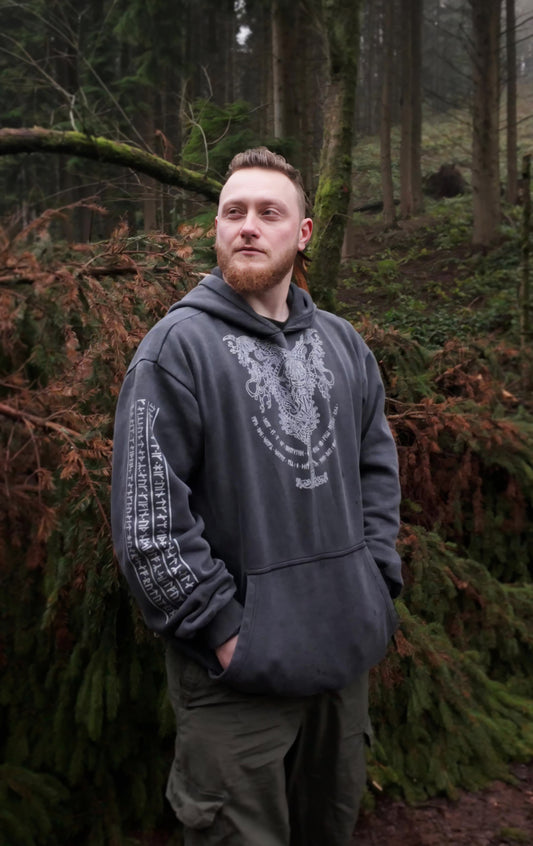 Odin, Allfather - Stone Washed Heavyweight Hoodie