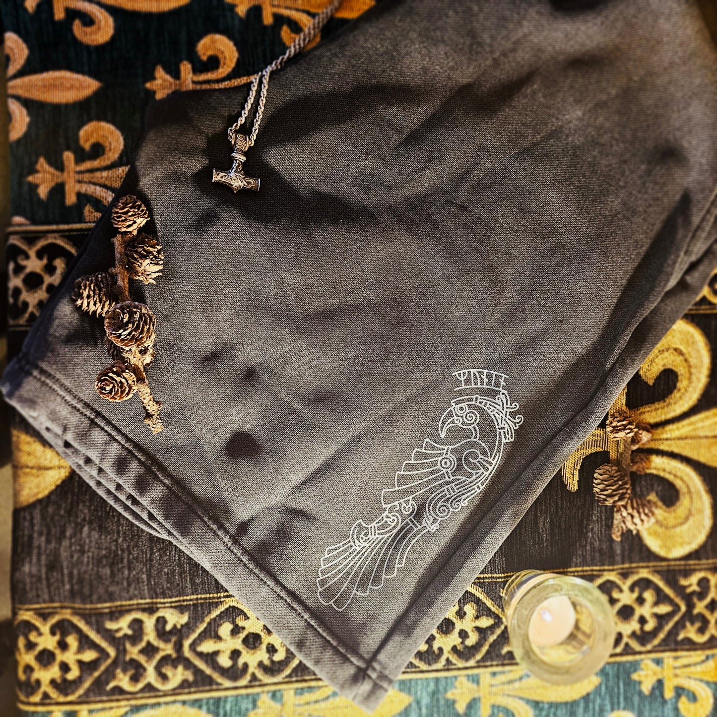 Odin, Allfather - Stone Washed Heavyweight Jogger Shorts