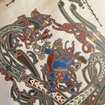 Jormungandr vs Thor - Heavyweight Oversized Tshirt