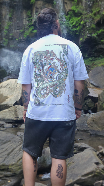 Jormungandr vs Thor - Heavyweight Oversized Tshirt