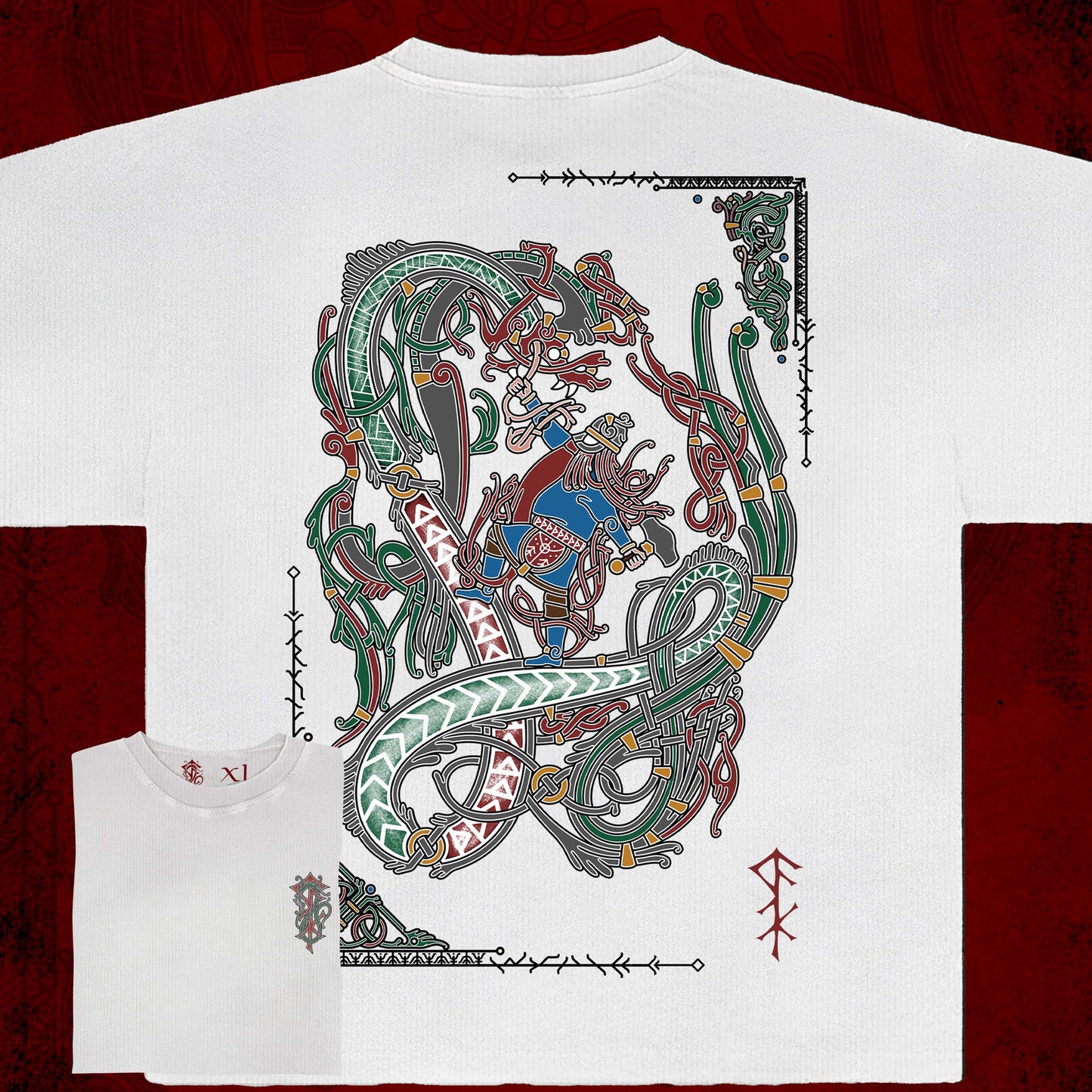 Jormungandr vs Thor - Heavyweight Oversized Tshirt