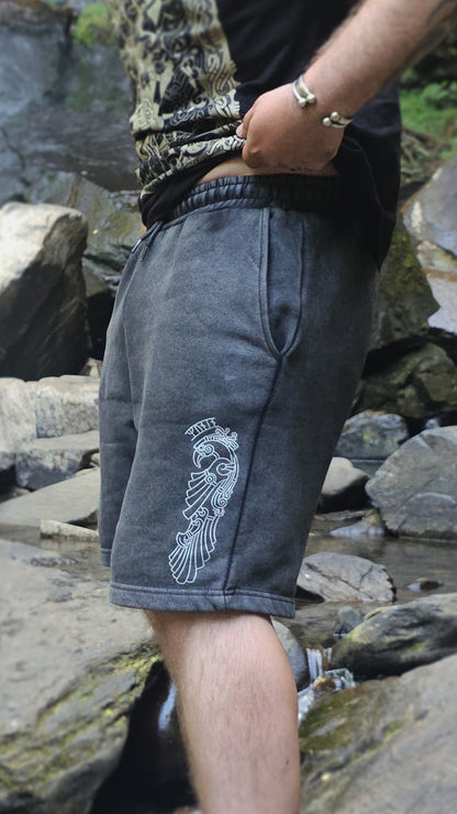 Odin, Allfather - Stone Washed Heavyweight Jogger Shorts