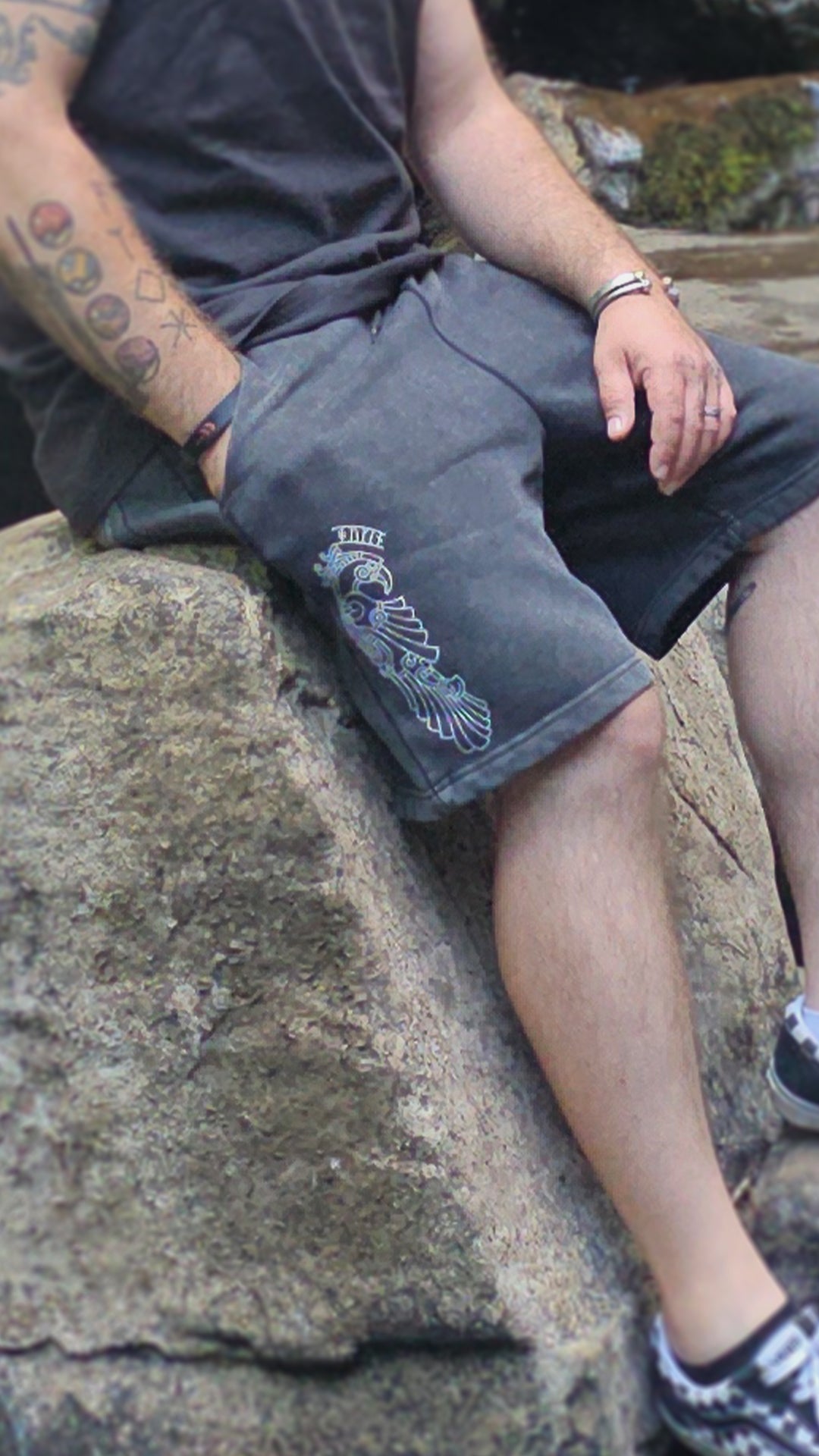 Odin, Allfather - Stone Washed Heavyweight Jogger Shorts
