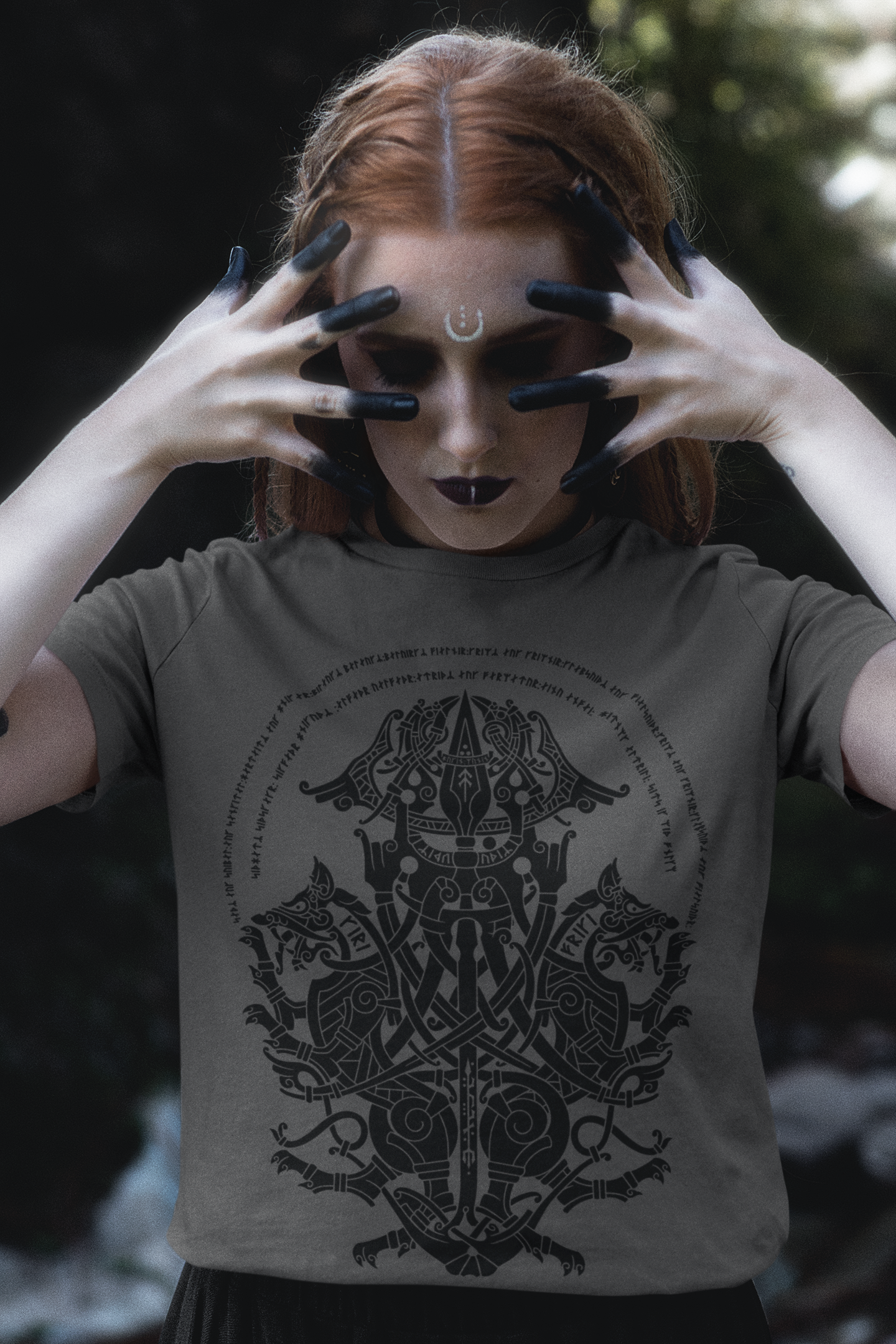 ODIN GREY & BLACK TEE