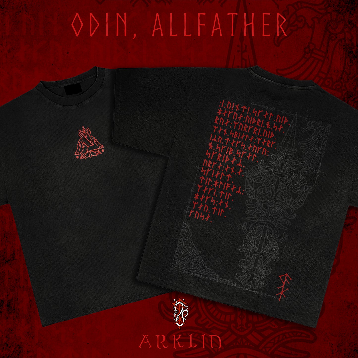 Odin, Allfather - Acid Washed Tshirt