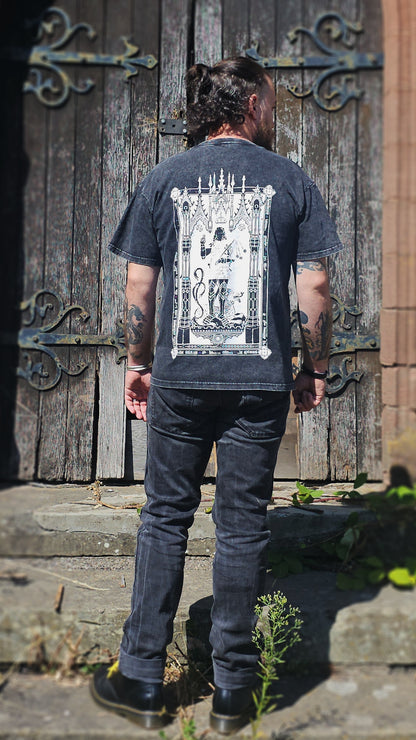 Eques Satanus - Black Vintage Distressed Tshirt
