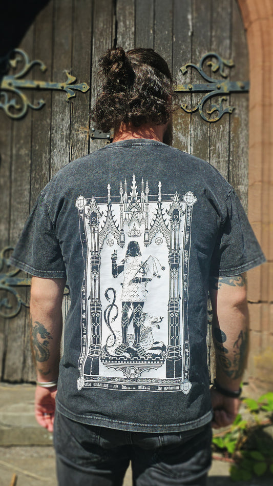 Eques Satanus - Black Vintage Distressed Tshirt