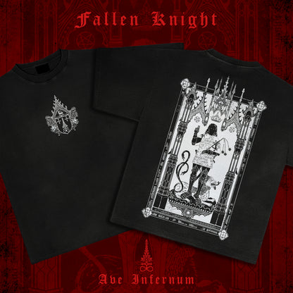 Eques Satanus - Black Vintage Distressed Tshirt