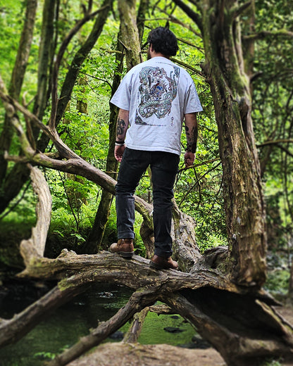 Jormungandr vs Thor - Heavyweight Oversized Tshirt