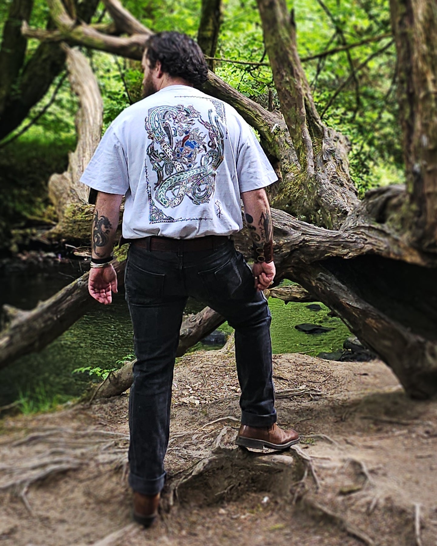 Jormungandr vs Thor - Heavyweight Oversized Tshirt