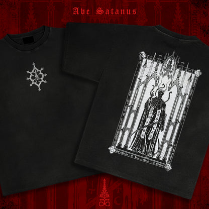 Ave Satanus - Black Vintage Distressed Tshirt