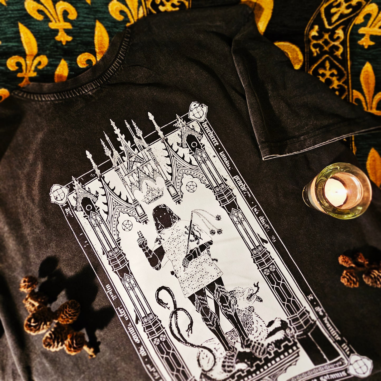 Eques Satanus - Black Vintage Distressed Tshirt