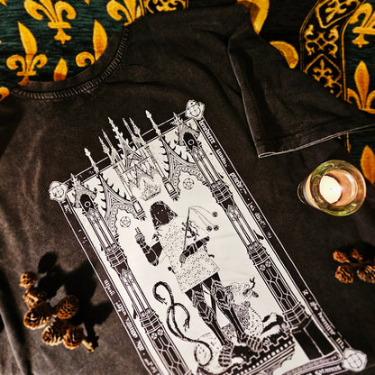 Eques Satanus - Black Vintage Distressed Tshirt