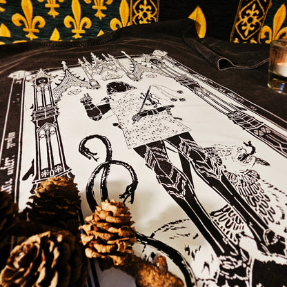 Eques Satanus - Black Vintage Distressed Tshirt