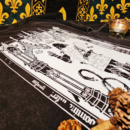 Eques Satanus - Black Vintage Distressed Tshirt