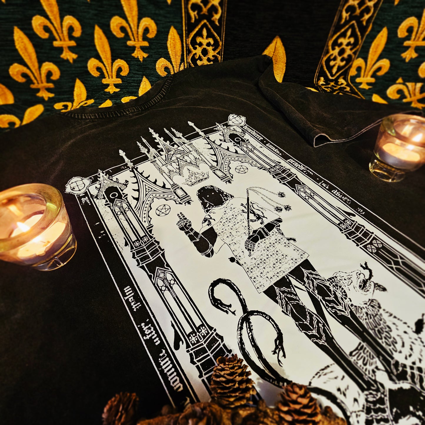 Eques Satanus - Black Vintage Distressed Tshirt