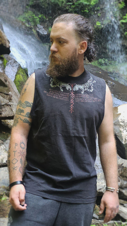 Tyr - Heavyweight Faded Black Tank