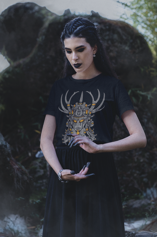 FREYJA BLACK AND GREY TEE